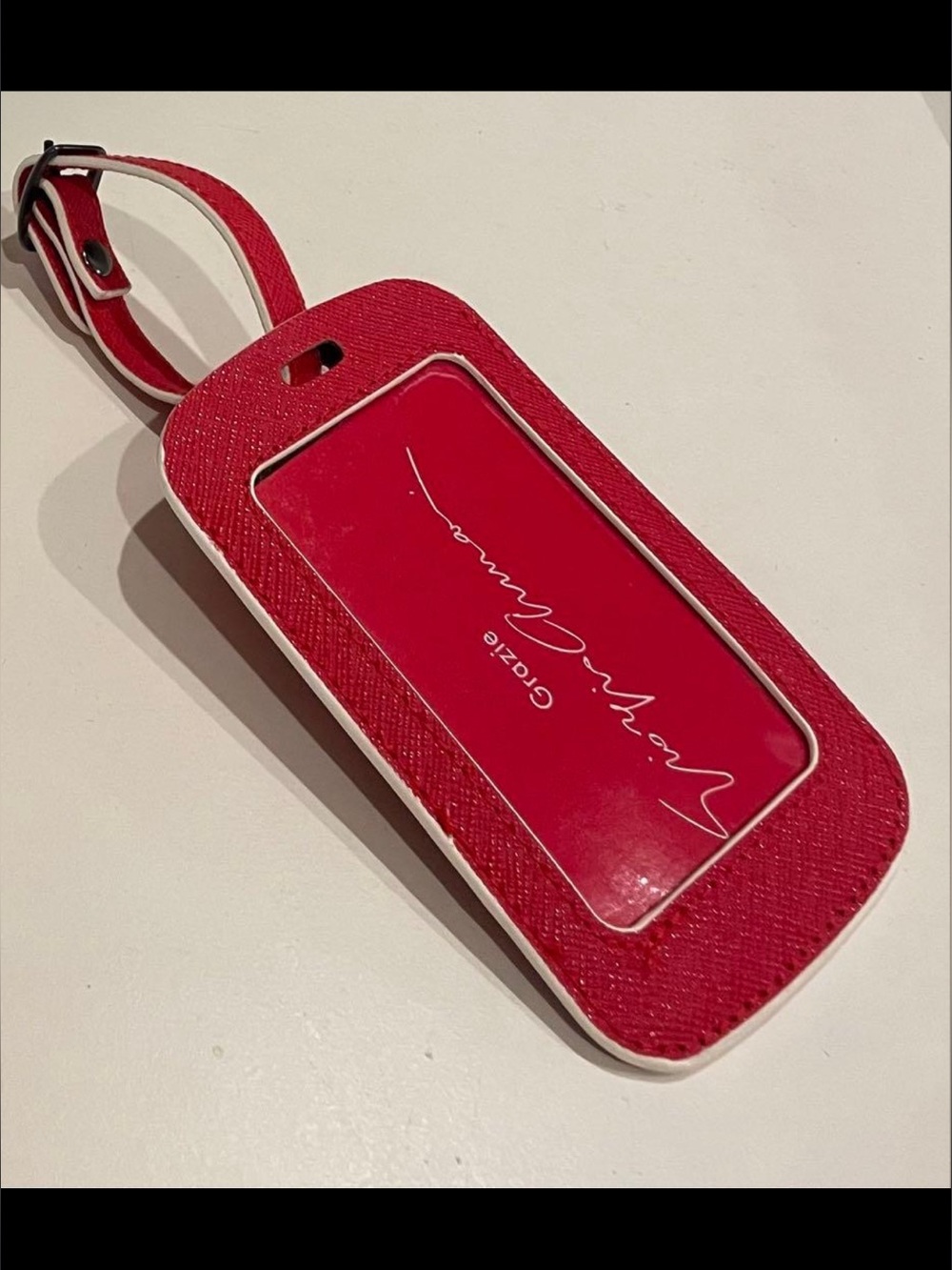 Giorgio Armani Red Luggage Tag/Accessory